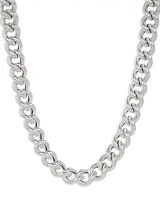 Массивное ожерелье из стерлингового серебра NO MORE, серебряный