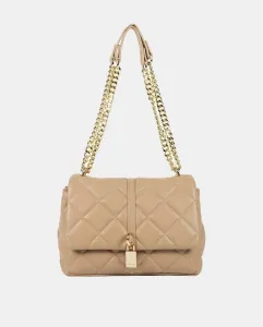 Прямоугольная женская сумка с клапаном, стеганная Naulover, песочный