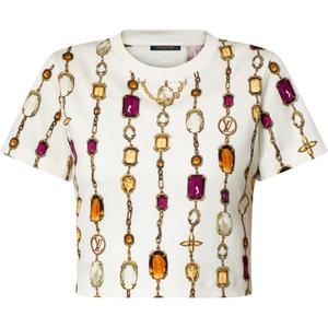 Топ с принтом Lv Necklace LOUIS VUITTON, бежевый