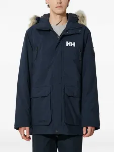 Парка с отделкой и капюшоном Helly Hansen, синий