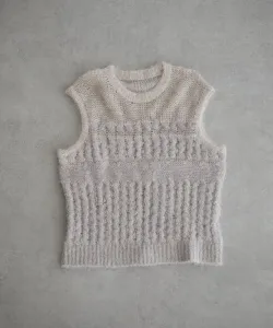 Пуловер без рукавов из смеси мохера с кабельным переключателем Garage Of Good Clothing, цвет Light Gray