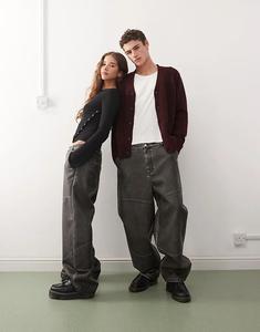 Брюки унисекс COLLUSION X001 Antifit из искусственной кожи черного цвета