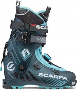 Женские горнолыжные ботинки SCARPA F1 для горных лыж и спуска по пересеченной местности, Anthracite/Aqua