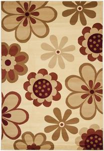 Ковер SAFAVIEH, 244 x 341 см, Porcello Collection, Ivory & Rust, современный дизайн, не линяет и прост в уходе, идеален для помещений с высокой проходимостью в гостиной, спальне (PRL4812C)