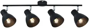 Потолочный светильник Paulmann "Davy", 4 лампочки, лампа E27 | без лампочки, Е27 Высота: 16,4 см., черный