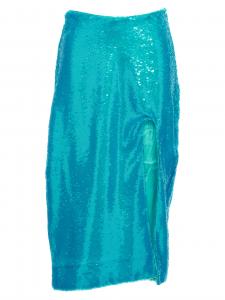 Миди-юбка с пайетками GANNI, голубой