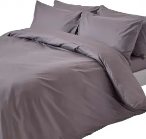 Постельное белье HOMESCAPES, плотность 200, антрацит, 260 х 220 см Homescapes