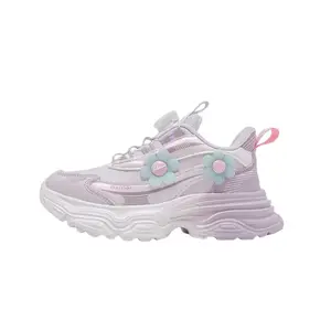 Дышащие, легкие, амортизирующие, низкие детские кроссовки для повседневной носки WARRIOR, фиолетовый/синий