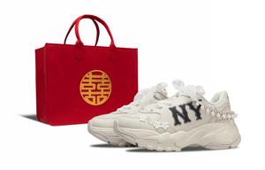 MLB Туфли свадебные на толстой подошве Big Ball Chunky Box Low Top Chunky Sneakers, женские, белые