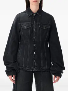 Джинсовая куртка с рукавами-фонариками Jean Paul Gaultier, черный