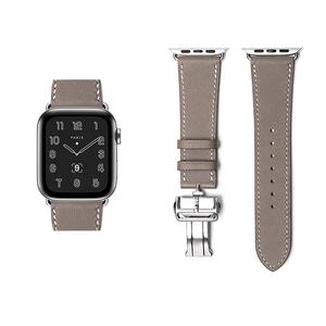 Vobafe Часы Strap Apple Compatibility Cowhide Leather Material 43mm, Imported Swift Leather ★ Taupe