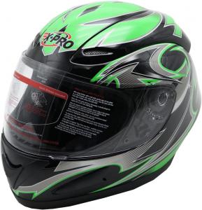 Шлем мотоциклетный X-Pro, зеленый