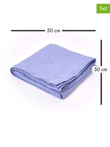 Fynch-Hatton Набор из 4 шт : Салфетки "Sandibe" синего цвета - (Д)50 x (Ш)50 см