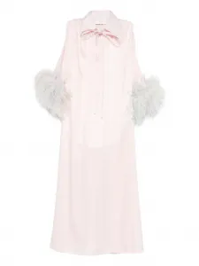 Платье с перьями Reem Al Dhaheri, розовый