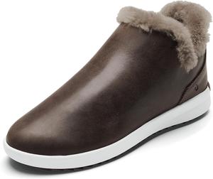 Женские ботинки OLUKAI Malua Hulu, мягкая и удобная водонепроницаемая нубуковая кожа, каблук из кожи крупного зерна с эластичными вставками, конструкция без шнурков, теплый бежевый/слоновая кость