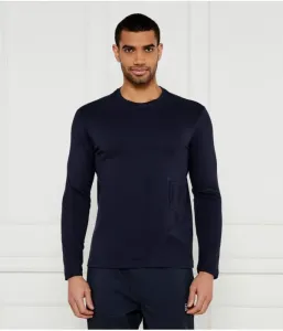 Лонгслив regular fit Ea7, темно-синий