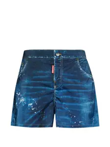 Плавки-шорты с принтом Dsquared2, синий