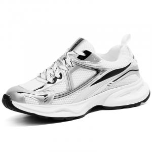 Кроссовки мужские толстые низкие Sulegao, цвет Silver White