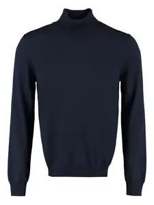 Шерстяной свитер с высоким воротником THE (Alphabet), синий