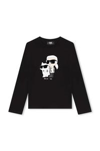 Детская футболка с длинными рукавами Karl Lagerfeld, черный