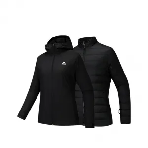 ANTA Женская ветровка с защитой от ветра влагоотталкивающая термо, Basic Black