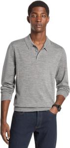 Michael Kors мужская поло с длинным рукавом из мериносовой шерсти, Ash Melange