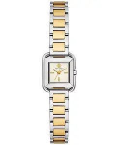 Женские часы The Kira Square с двухцветным браслетом из нержавеющей стали, 18 мм Tory Burch