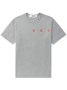 Футболка Triple Hearts Comme Des Garçons Play, серый