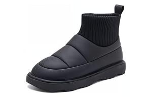 Ботинки женские DAPHNE зимние на плоской подошве, черный