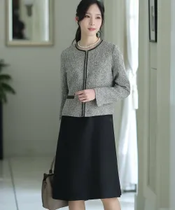 Торжественная церемония вручения дипломов, торжественная церемония поступления, подготовка к церемонии поступления, выпускной костюм, костюм для церемонии мамы Pourvous, цвет Gray X Black