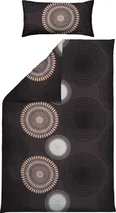 Постельное белье антрацитово-бежевый 1x 155x200 см + 1x 40x80 см REDBEST