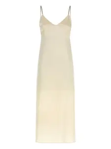 Платье-комбинация миди с V-образным вырезом Peserico, нейтральный