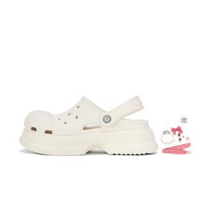 Ouder Сандалии Open Ended Smiley Collection с прорезями-сердечками, летние, ванильное мороженое, женские белые клоги Vanilla Ice Cream, цвет Vanilla Ice Cream