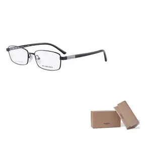 Burberry Титановая оправа для очков прямоугольная мужская разноцветная, Black