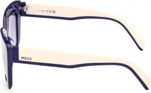 Женские солнцезащитные очки Pucci EP0202 90W, блестящий синий, размер 54/19/140 Emilio Pucci, blue
