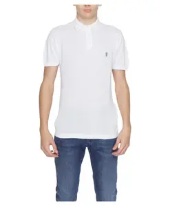 Стильный вязаный свитер с короткими рукавами U.S. Polo Assn., белый