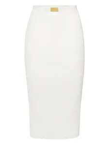 Миди-юбка в рубчик Elisabetta Franchi, белый