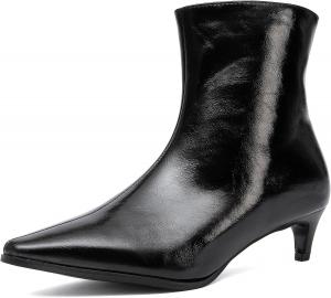 Женские ботильоны NEWBELLA - британский минималистский стиль, ботильоны на шпильке, короткие ботинки из качественной искусственной кожи для работы и вечернего выхода