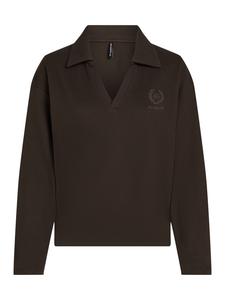 Karl Lagerfeld Лонгслив в темно-коричневом цвете