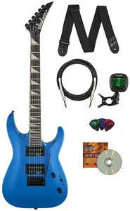 Электрогитара Jackson JS Series Dinky Arch Top JS22 DKA - металлический синий с кабелем для инструмента