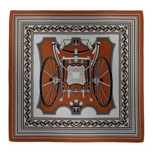 Кашемировый шелковый шаль унисекс коричневый HERMES