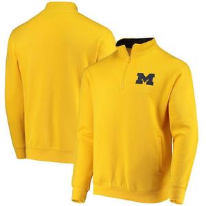 Мужская куртка Colosseum Maize Michigan Wolverines Tortugas с молнией четверти с логотипом, цвет Mic Gold