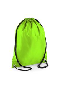 Бюджетная водостойкая спортивная сумка Gymsac на шнурке (11 литров) (2 шт. в упаковке) Bagbase, зеленый