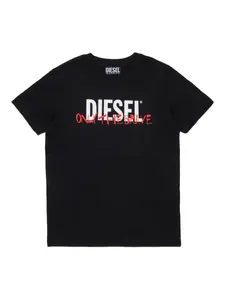 Футболка с логотипом Diesel Kids, черный