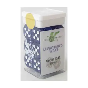 d6 18 мм След Левиафана с белым (12), Class & Creature Dice - d6 Sets