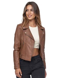 Кожаная куртка Tazzio, кэмел