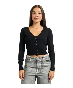 Обычный кардиган с V-образным вырезом Fracomina, черный