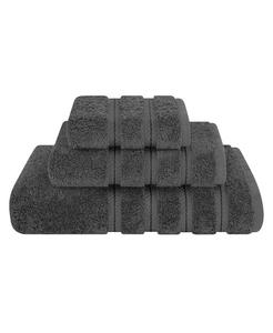 Набор банных полотенец American Soft Linen Edison Premium из 100% турецкого хлопка, 3 шт, серый
