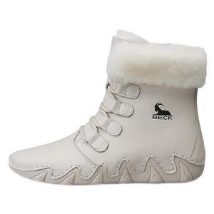 Тёплая износостойкая противоскользящая 13 см зимняя обувь женская Ecru BECK