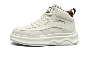 HLA Мужские кэжуал кроссовки мид-топ белые, коричневые, черные, землисто-желтые - бело-коричневые, цвет White Brown